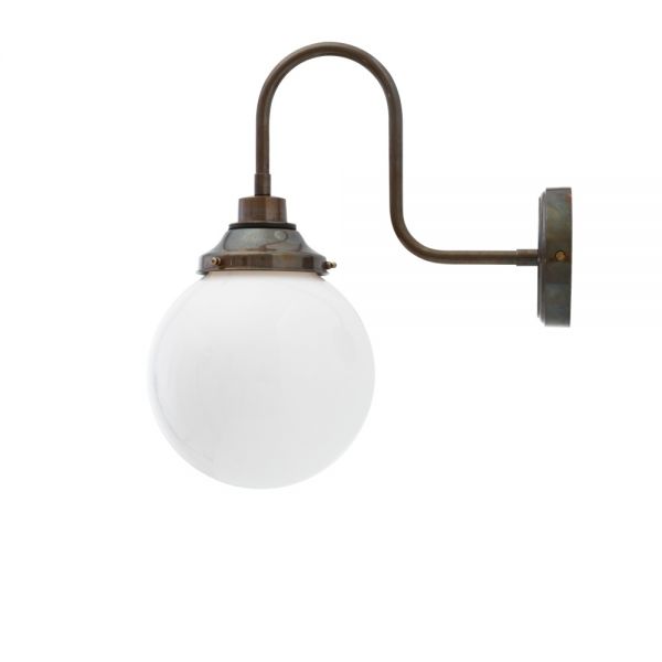 Pelagia Swan Neck Bathroom Wall Light 20cm IP44 Goose Neck Bathroom Lights Great Lighting UK Ltd